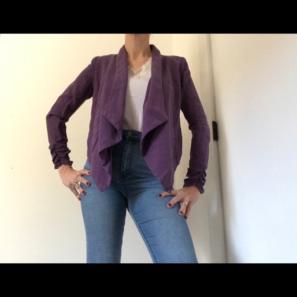 Forever 21 Plum Purple High-Low Blazer - Picture 2 of 14